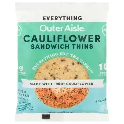 Outer Aisle Cauliflower Everything Sandwich Thins 6 ea