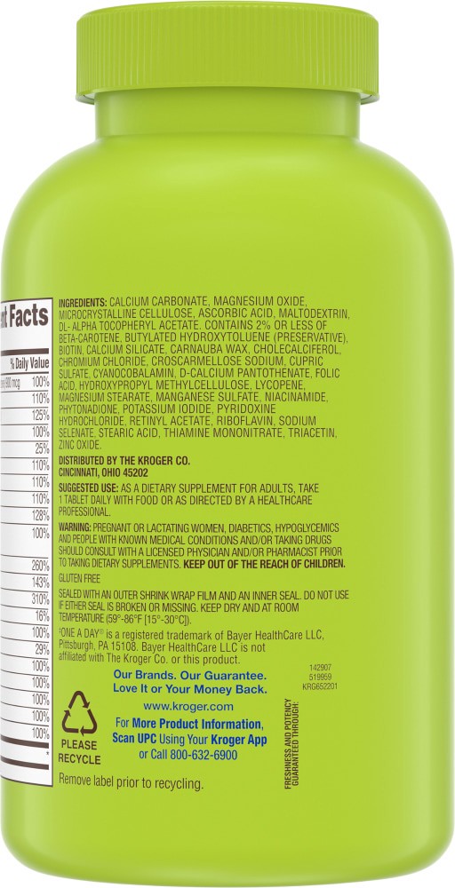 slide 3 of 4, Kroger One Daily Mens Multivitamin, 240 ct