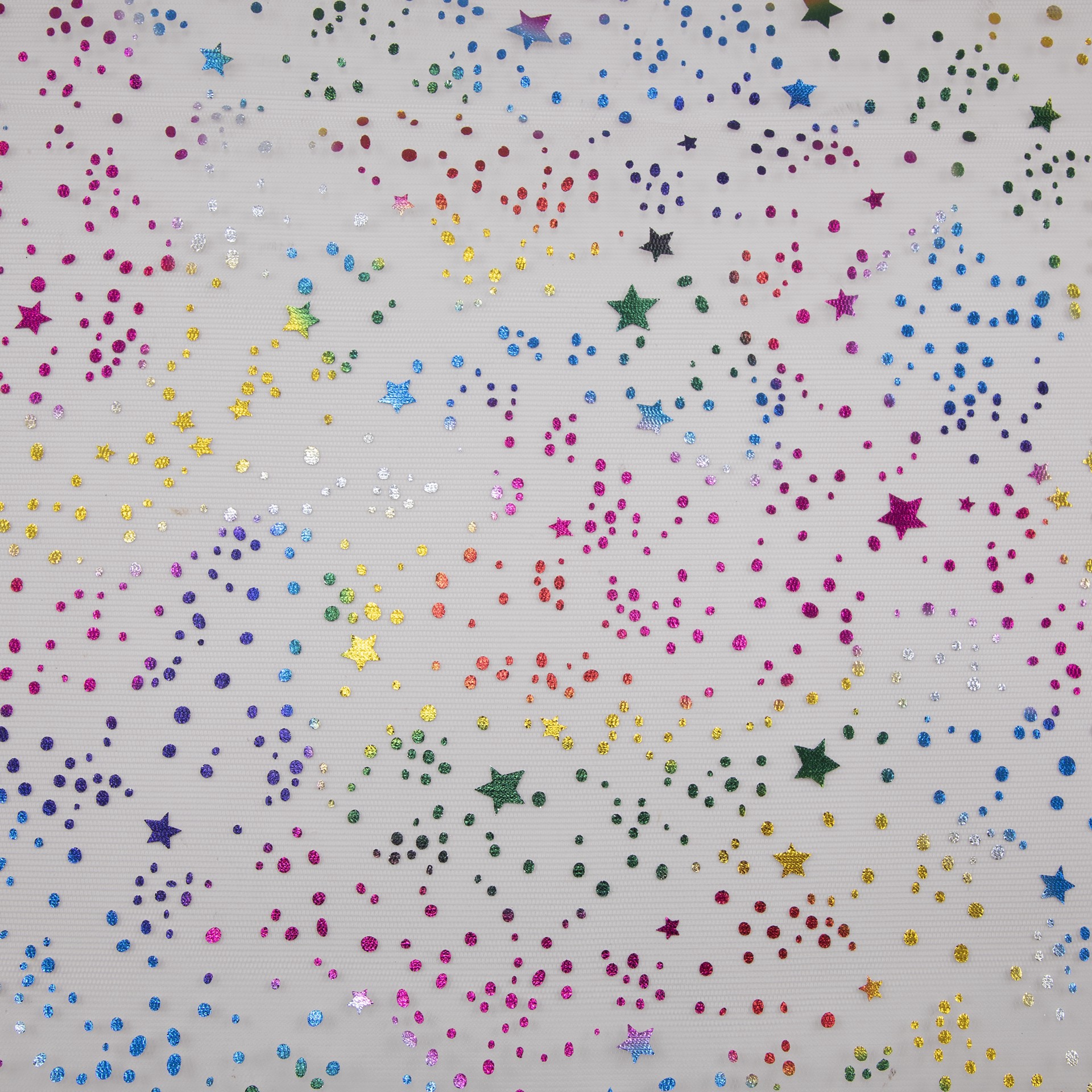 slide 2 of 4, Wyla Light Pink Stars Mesh Polyester Fabric, 60 in