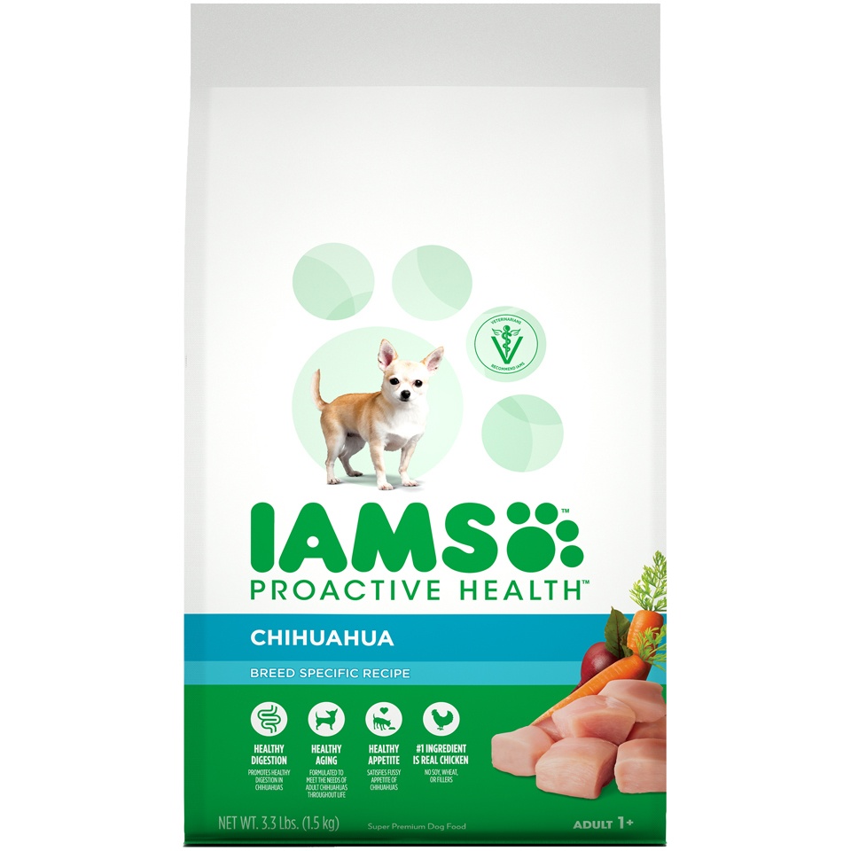 slide 1 of 1, IAMS ProActive Health Adult Chihuahua Dry Dog Food, Chicken Flavor, 3.3 lb