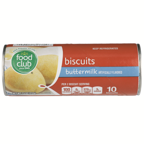 slide 1 of 1, Food Club Ten Count Buttermilk Biscuits, 7.5 oz