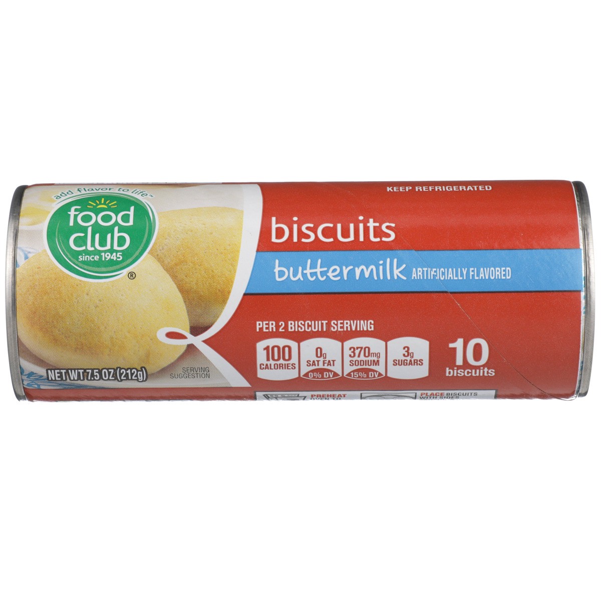 slide 8 of 9, Food Club Ten Count Buttermilk Biscuits, 7.5 oz