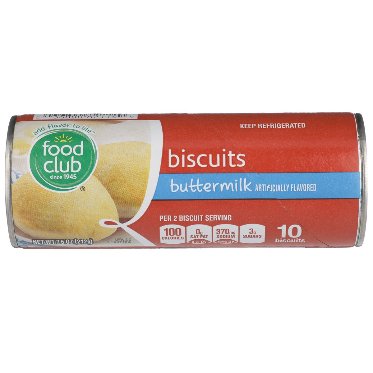 slide 1 of 9, Food Club Ten Count Buttermilk Biscuits, 7.5 oz