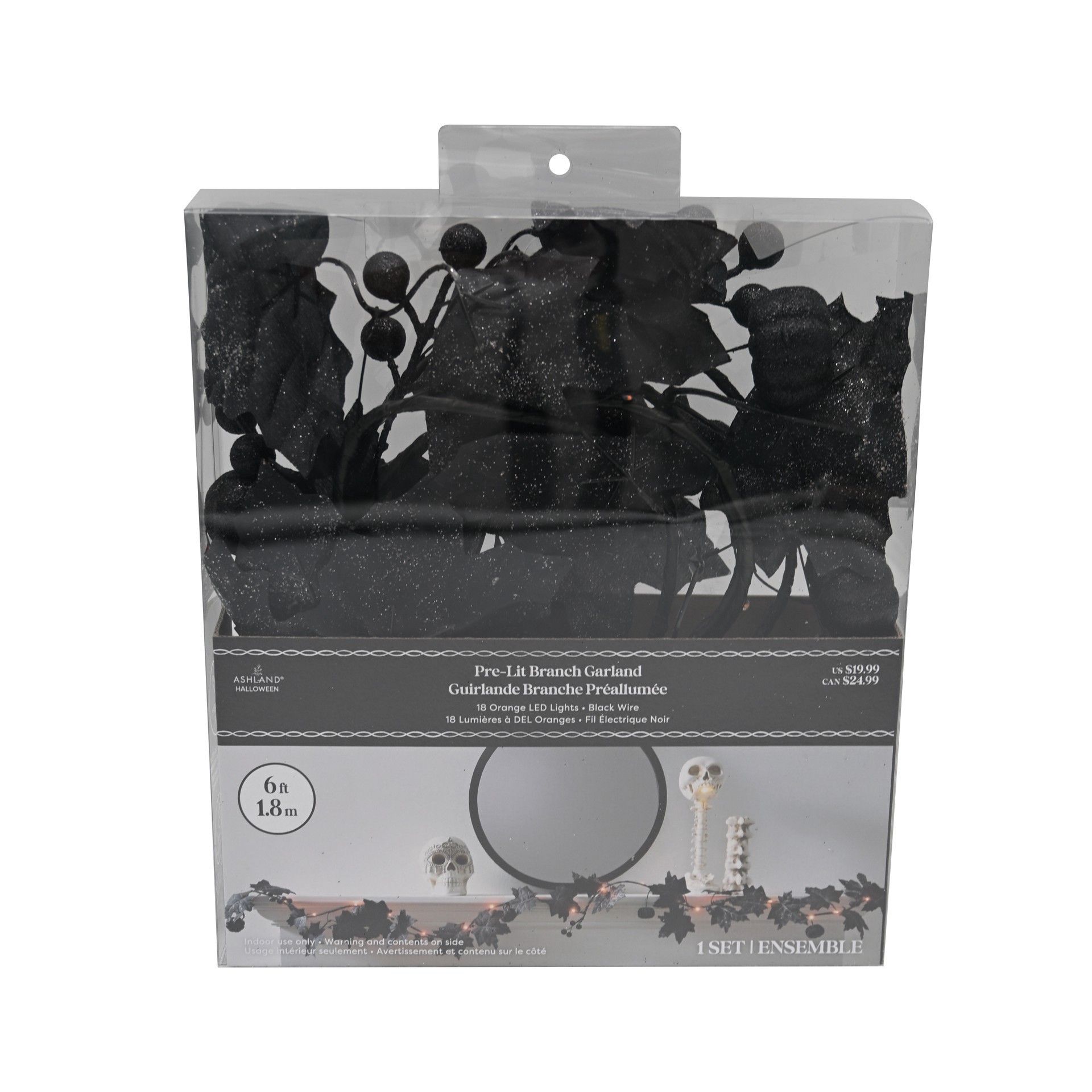 slide 3 of 4, 5ft. Black Berry & Leaf Lighted Garland String Lights By Ashland, 5 ft