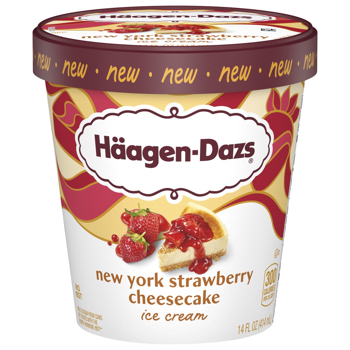 slide 5 of 14, Häagen-Dazs New York Strawberry Cheesecake ice Cream, 14 fl Oz, 14 fl oz