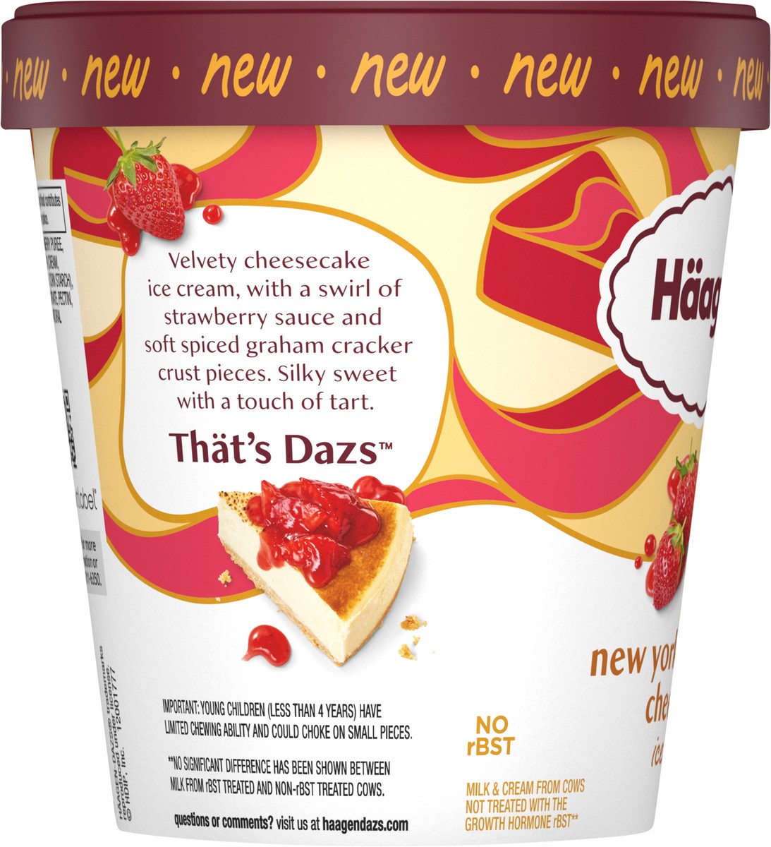 slide 12 of 14, Häagen-Dazs New York Strawberry Cheesecake ice Cream, 14 fl Oz, 14 fl oz