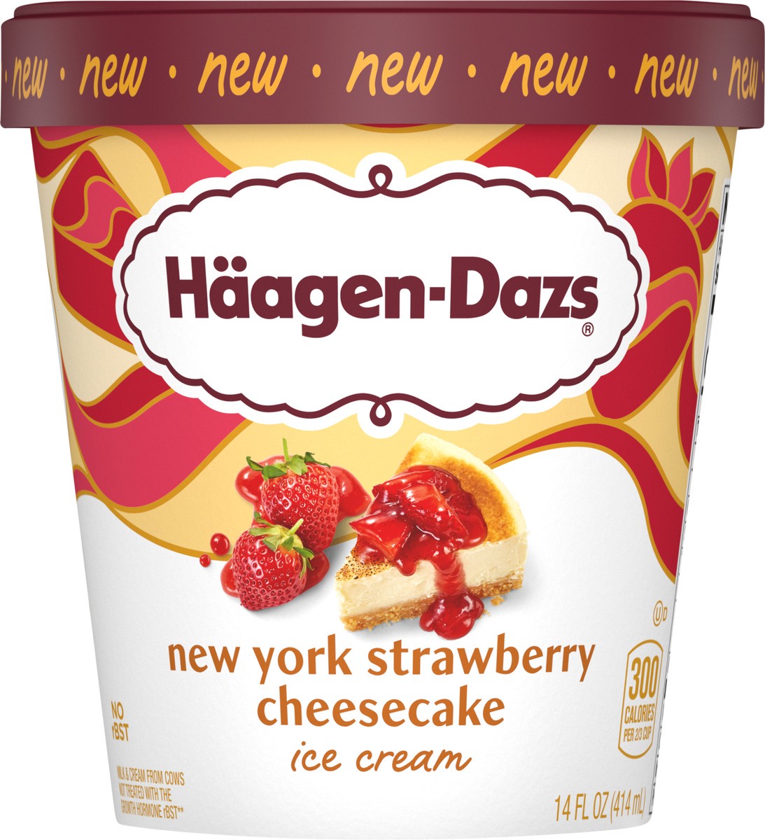 slide 14 of 14, Häagen-Dazs New York Strawberry Cheesecake ice Cream, 14 fl Oz, 14 fl oz