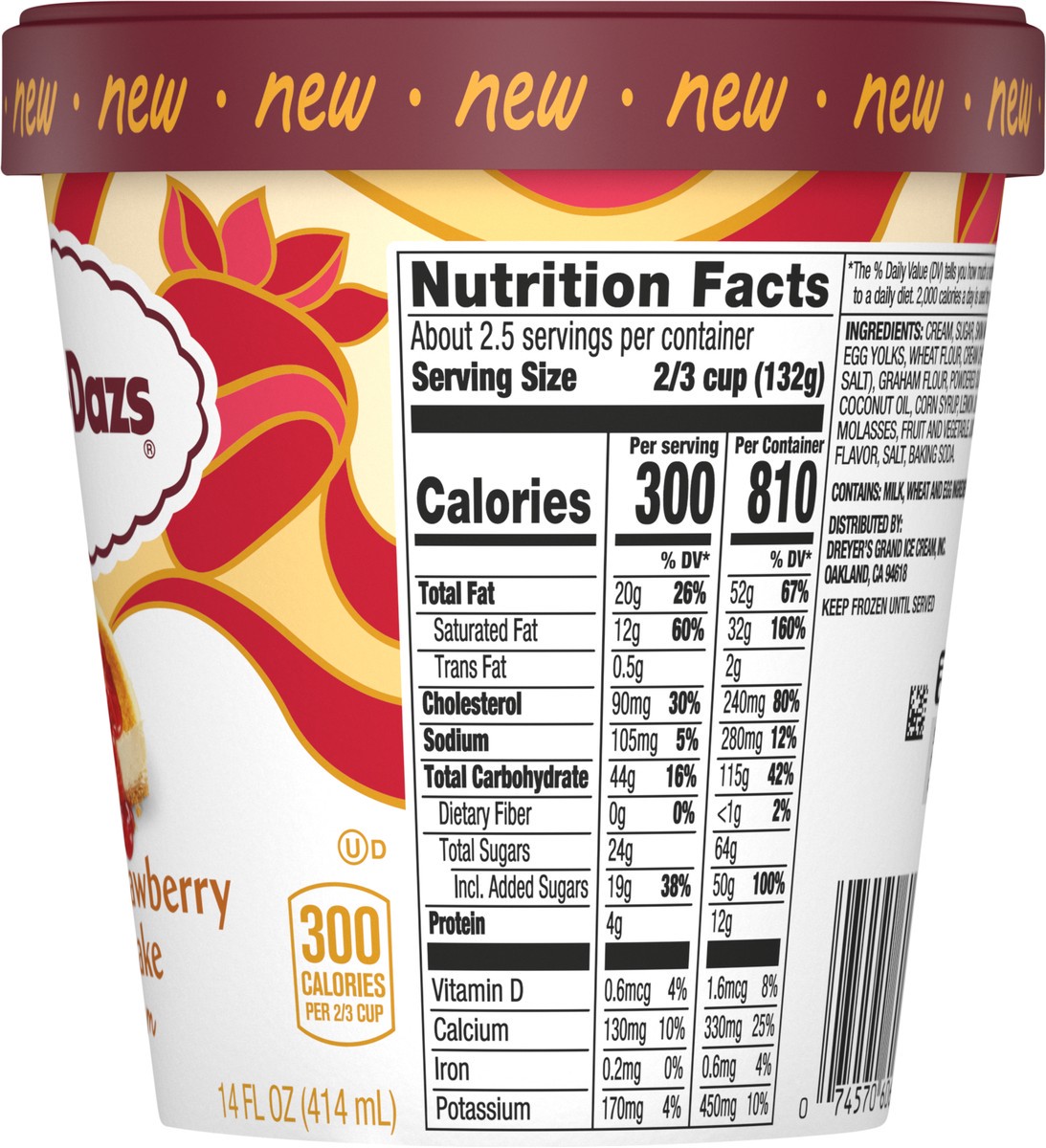 slide 7 of 14, Häagen-Dazs New York Strawberry Cheesecake ice Cream, 14 fl Oz, 14 fl oz