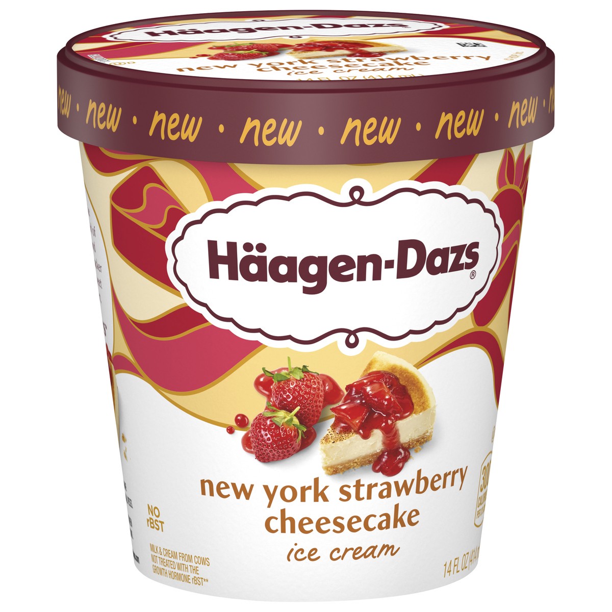 slide 9 of 14, Häagen-Dazs New York Strawberry Cheesecake ice Cream, 14 fl Oz, 14 fl oz
