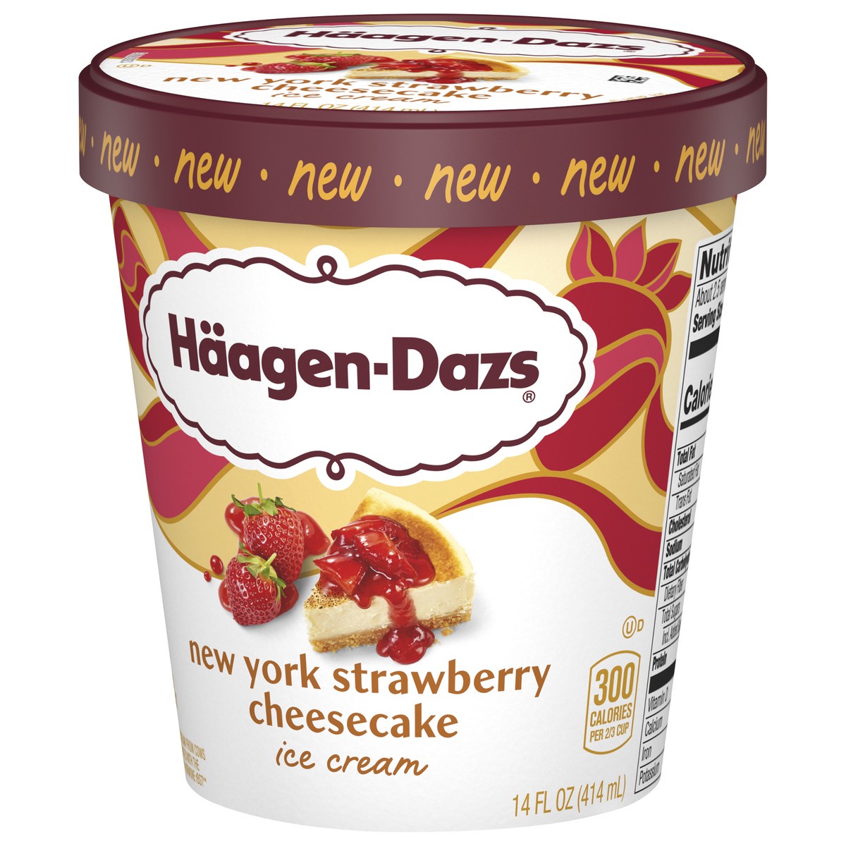 slide 10 of 14, Häagen-Dazs New York Strawberry Cheesecake ice Cream, 14 fl Oz, 14 fl oz