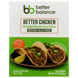 Better Balance Plant Based Mexican Salsa Verde Shredded Chicken