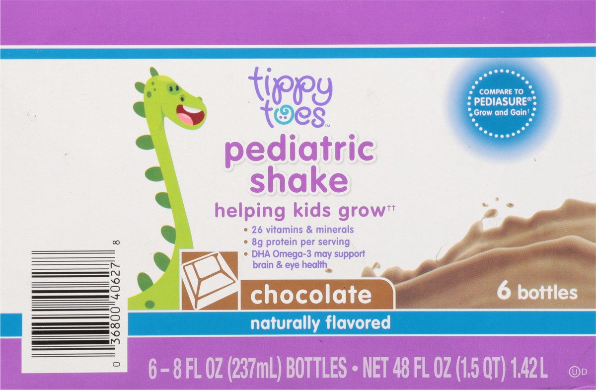 slide 2 of 2, Tippy Toes Pediatric Nutrition Drink Choc, 6 ct