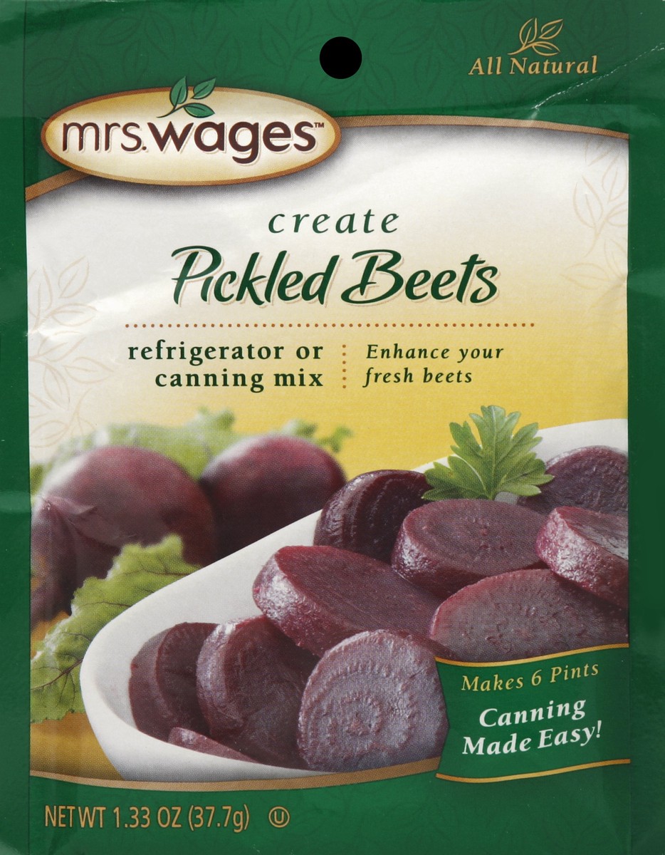 slide 2 of 3, Mrs. Wages Create Pickled Beets Refrigerator Or Canning Mix, 1.33 oz