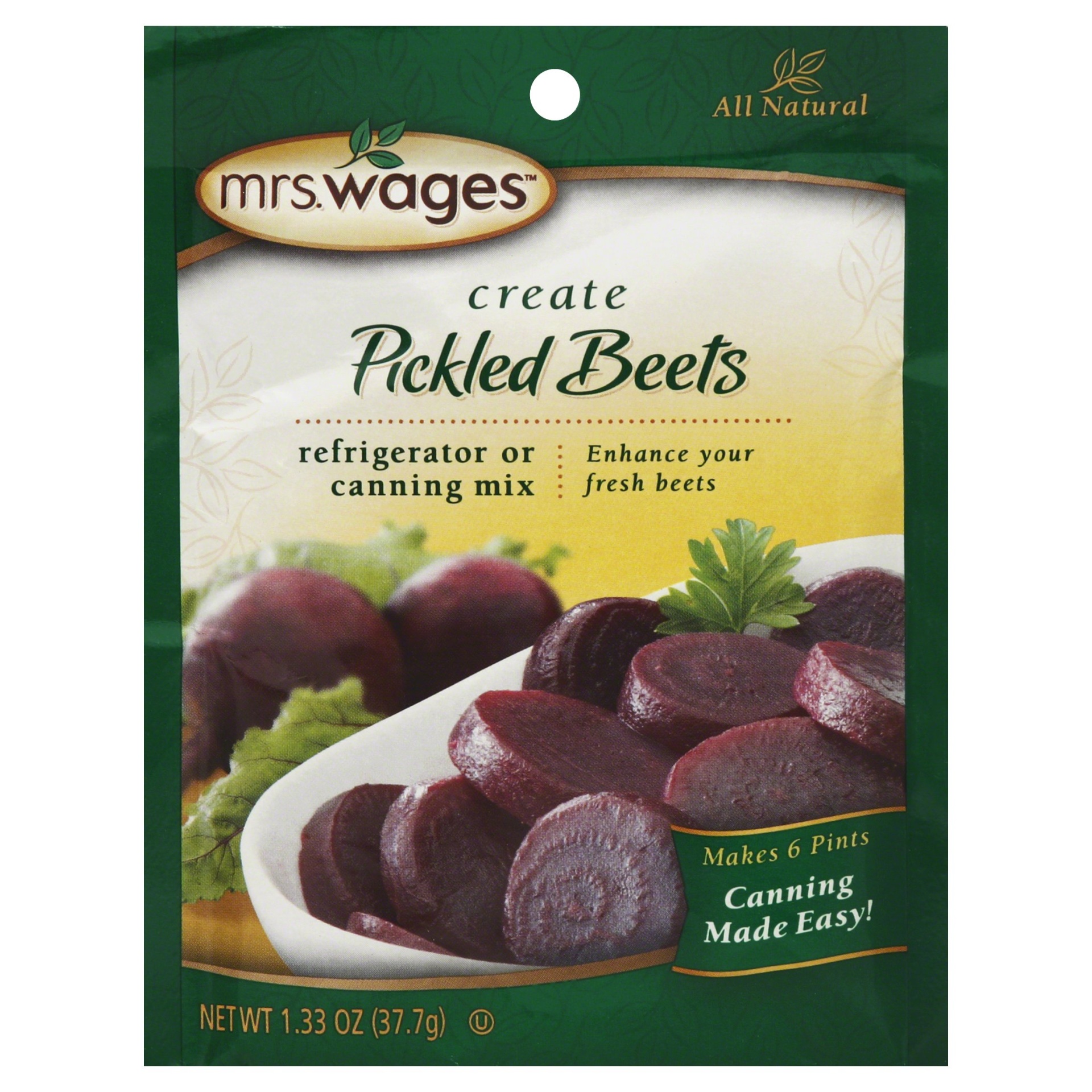 slide 1 of 3, Mrs. Wages Create Pickled Beets Refrigerator Or Canning Mix, 1.33 oz