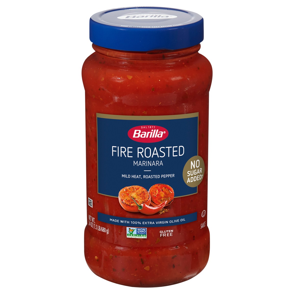 slide 1 of 9, Barilla Fire Roasted Marinara Pasta Sauce - 24 Oz, 24 oz