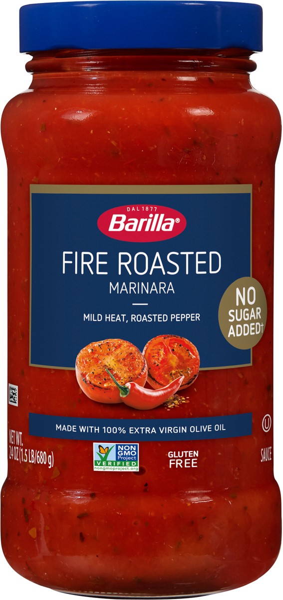 slide 2 of 9, Barilla Fire Roasted Marinara Pasta Sauce - 24 Oz, 24 oz