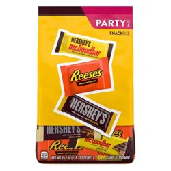 HERSHEY'S and REESE'S Assorted Chocolate Flavored Snack Size, Candy Party Pack, 29.2 oz