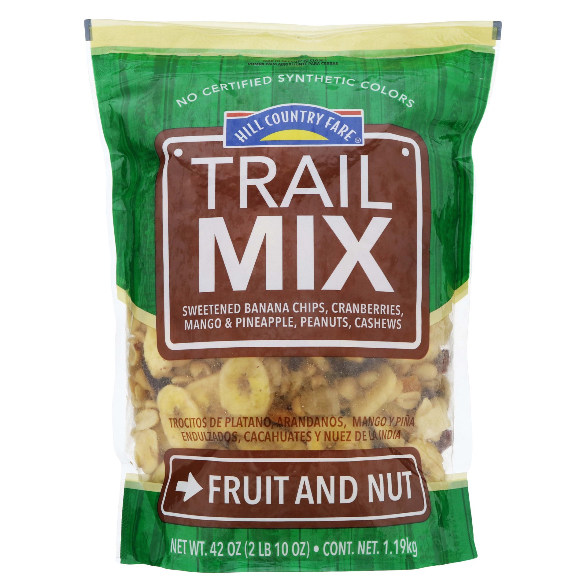 slide 1 of 1, Hill Country Fare Fruit And Nut Trail Mix, 42 oz