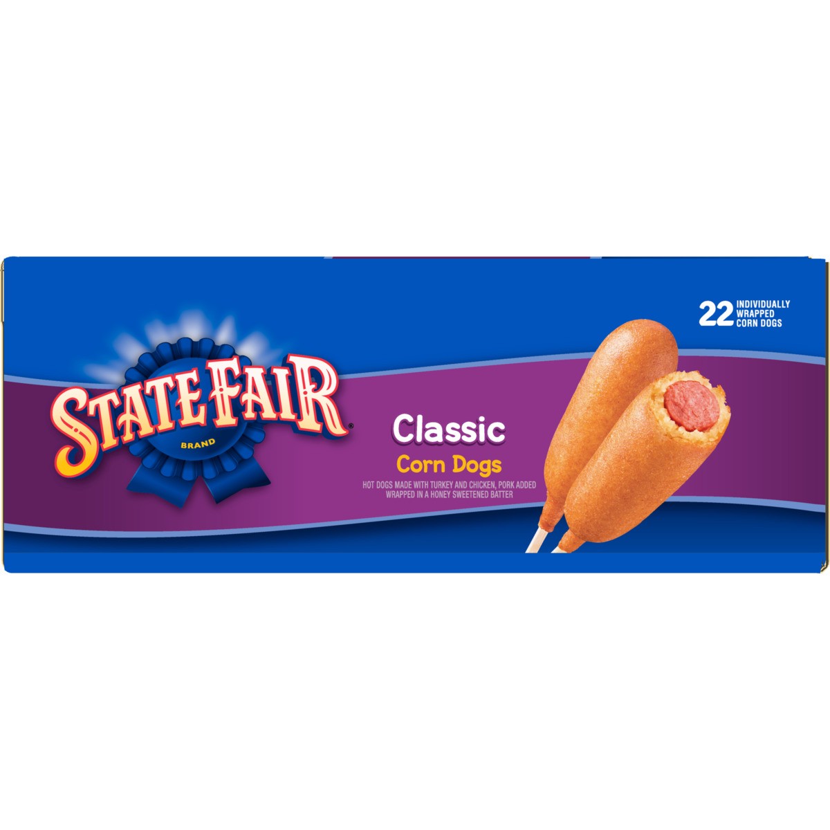 slide 5 of 9, State Fair Classic Corn Dogs, Individually Wrapped, Frozen, 22 Count, 1.66 kg