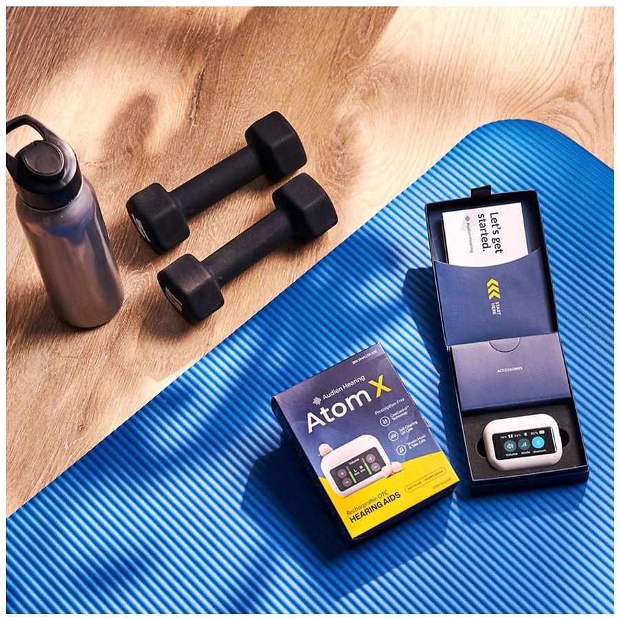slide 4 of 5, Audien Hearing Atom X Rechargeable OTC Hearing Aids, 1 ct