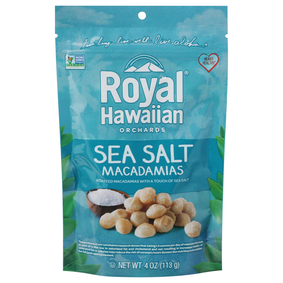 slide 1 of 12, Royal Hawaiian Orchards Sea Salt Macadamias 4 oz, 4 oz