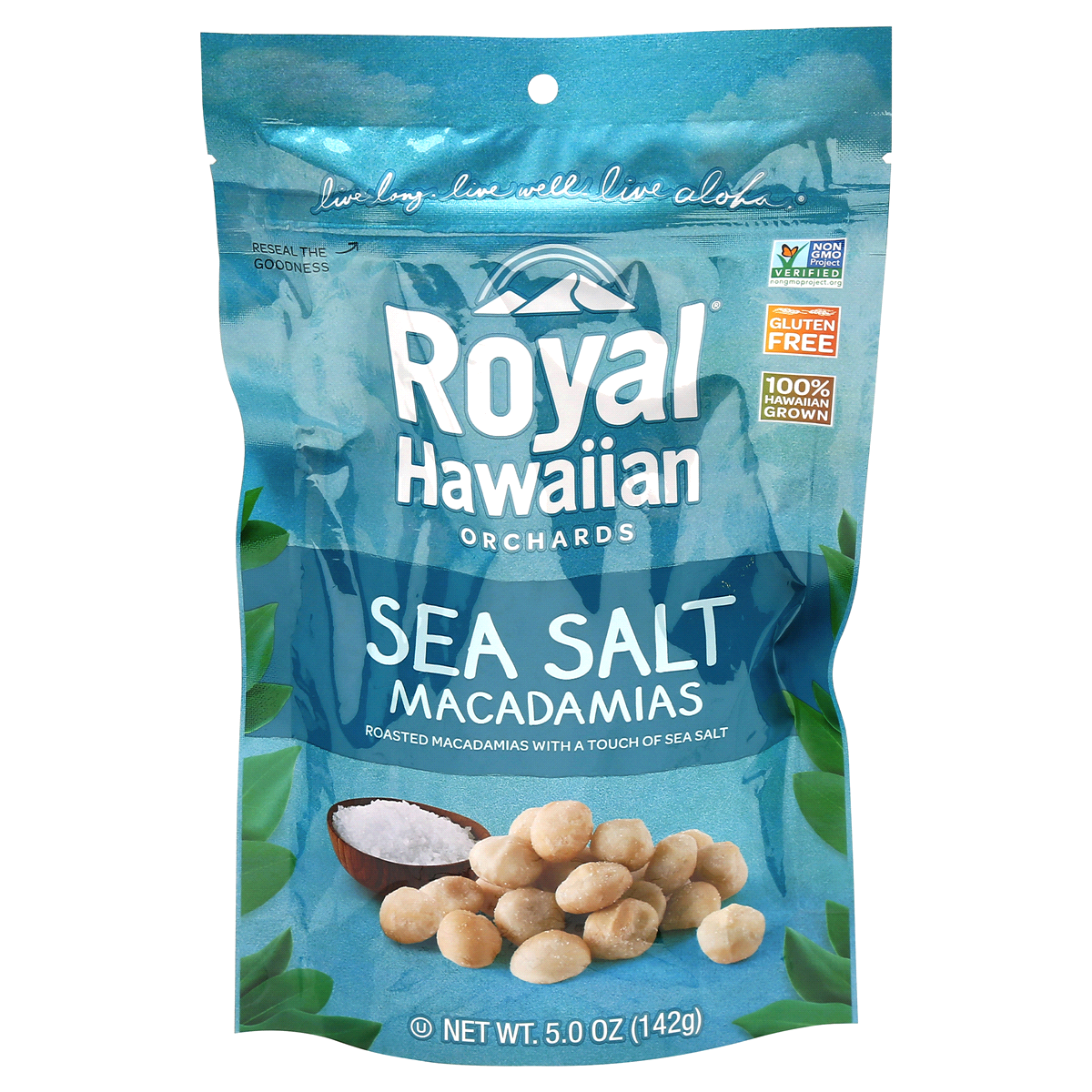 slide 1 of 2, Royal Hawaiian Sea Salt Macadamias Nuts, 5 oz