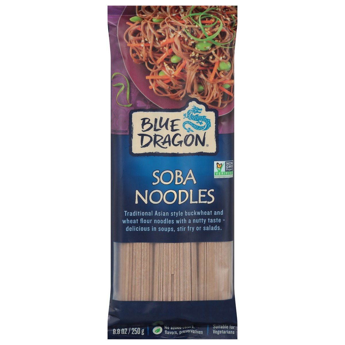 slide 1 of 9, Blue Dragon Soba Noodles, 8.8 oz