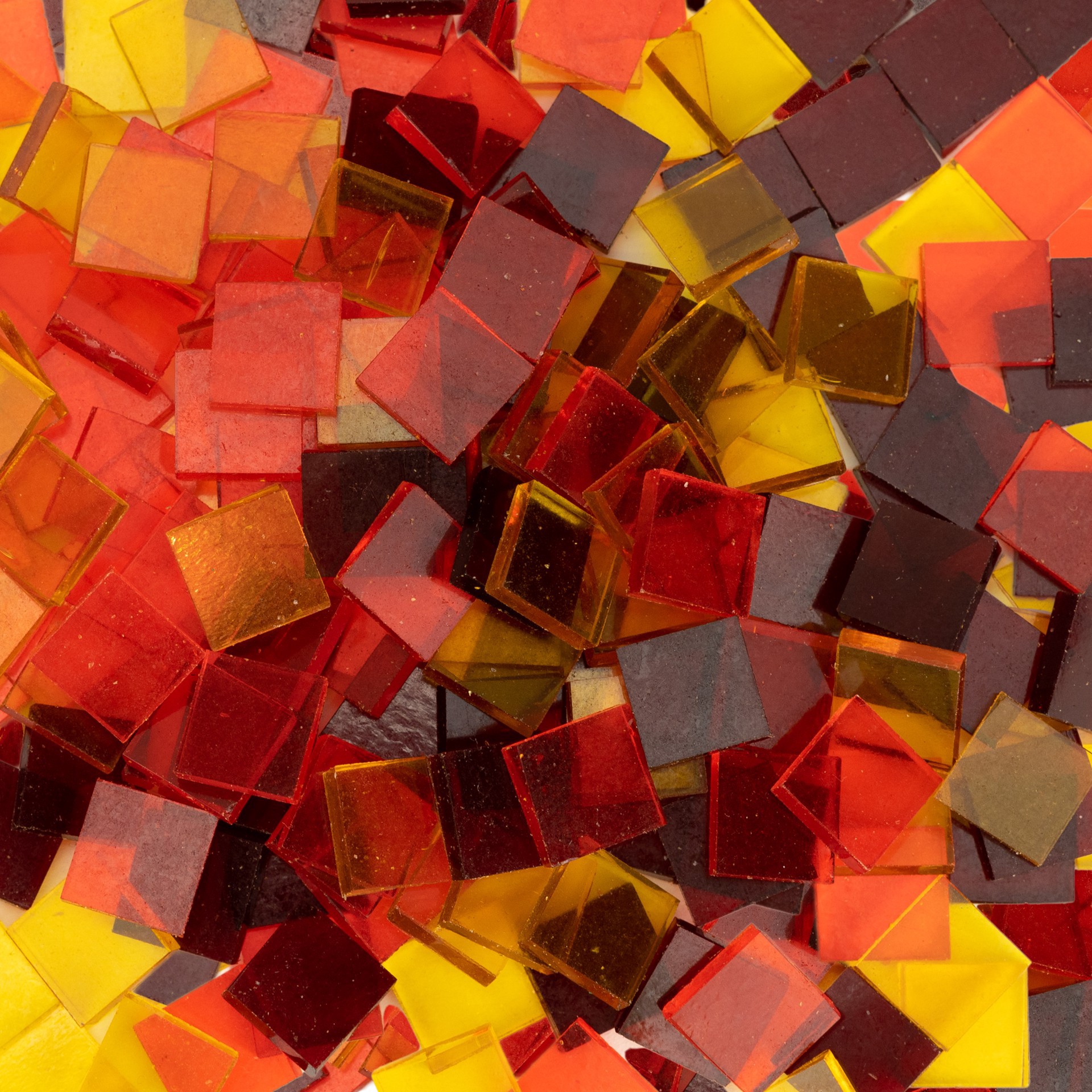 slide 3 of 6, Oceanside Glass & Tile Oceanside Compatible Small Transparent Mosaic Stained Glass Squares, 8oz., 8 oz