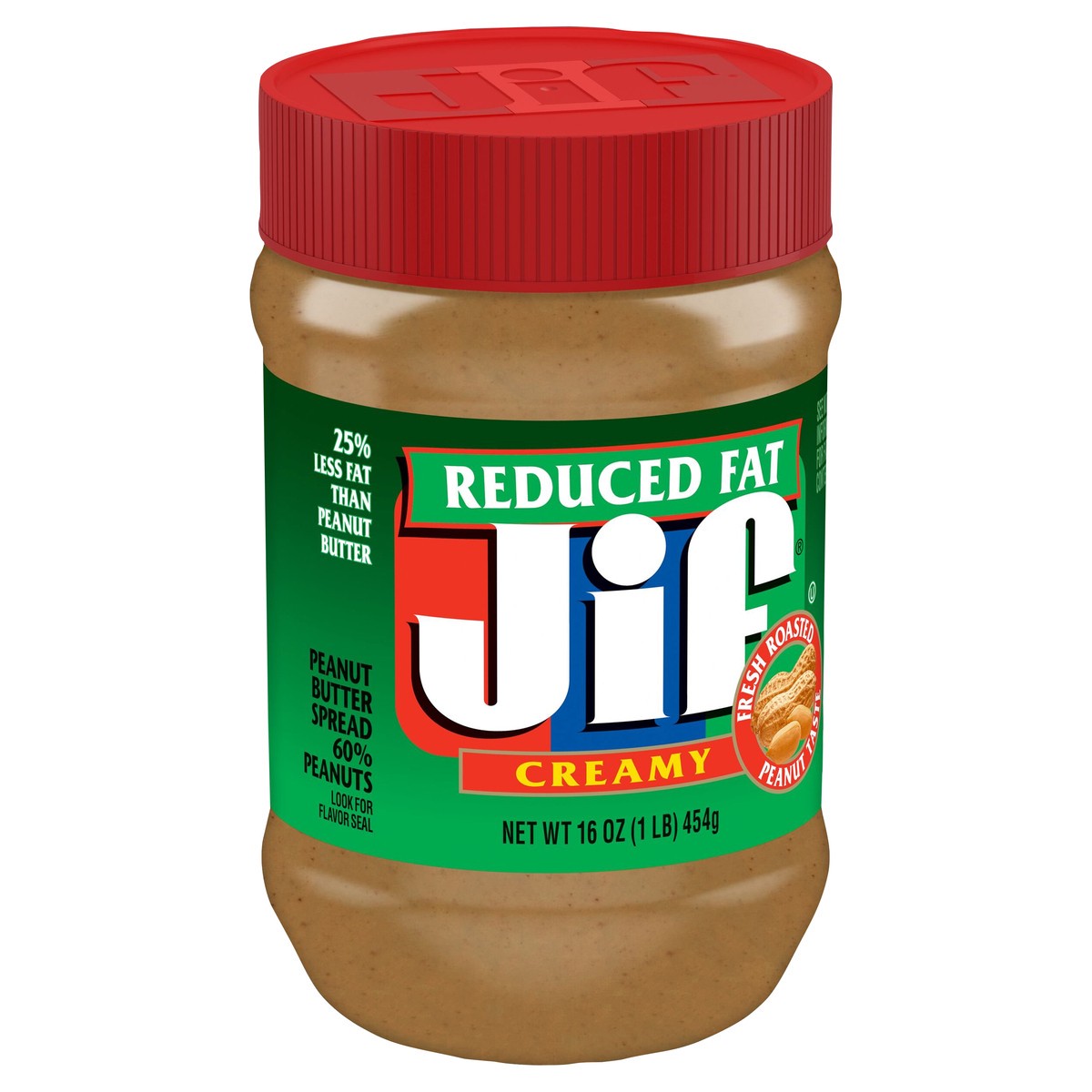 slide 1 of 8, Jif Reduced Fat Creamy Peanut Butter - 16oz, 16 oz