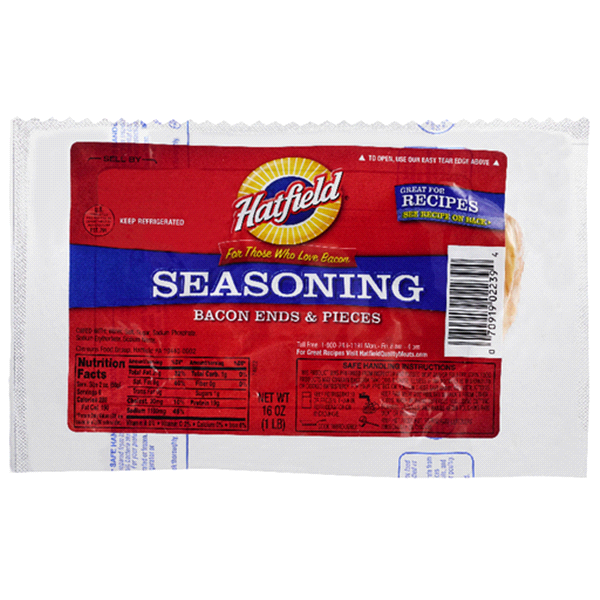 slide 1 of 1, Hatfield Seasoning Bacon Ends Pieces, 22 oz