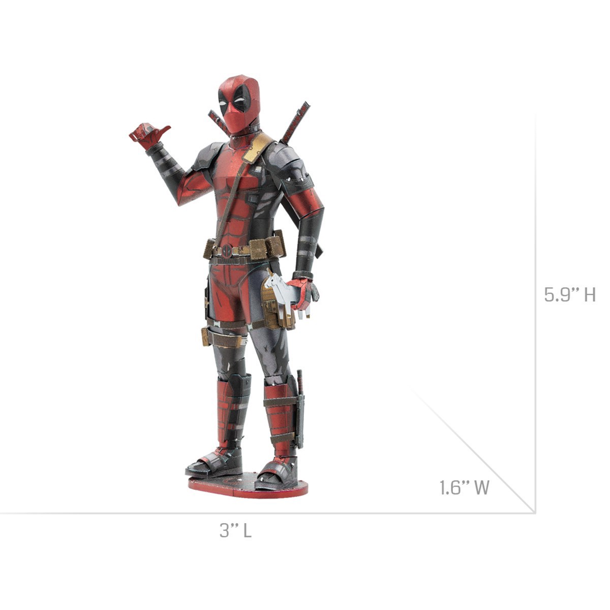 slide 10 of 16, Fascinations Metal Earth Deadpool Steel Model Kit, 3 in x 1.6 in x 5.9 in