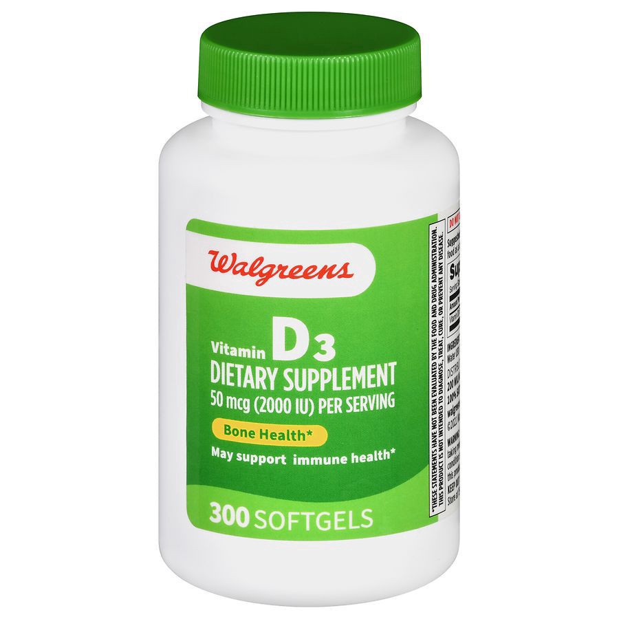 slide 1 of 5, Walgreens Vitamin D3 50 mcg (2000 IU) Softgels, 75 ct