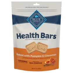 Blue Buffalo Health Bars Natural Pumpkin & Cinnamon Crunchy Biscuits Dog Treats