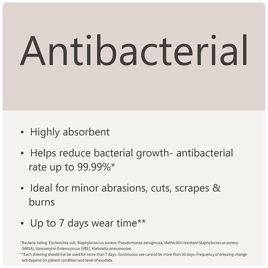 slide 5 of 5, Walgreens Silver Calcium Alginate Dressing 4''x4'', 3 ct