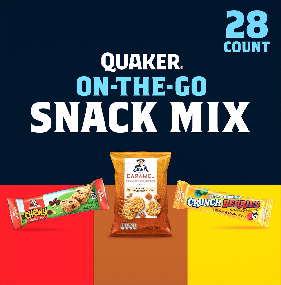 slide 3 of 6, Quaker Snack Mix, 28 ct