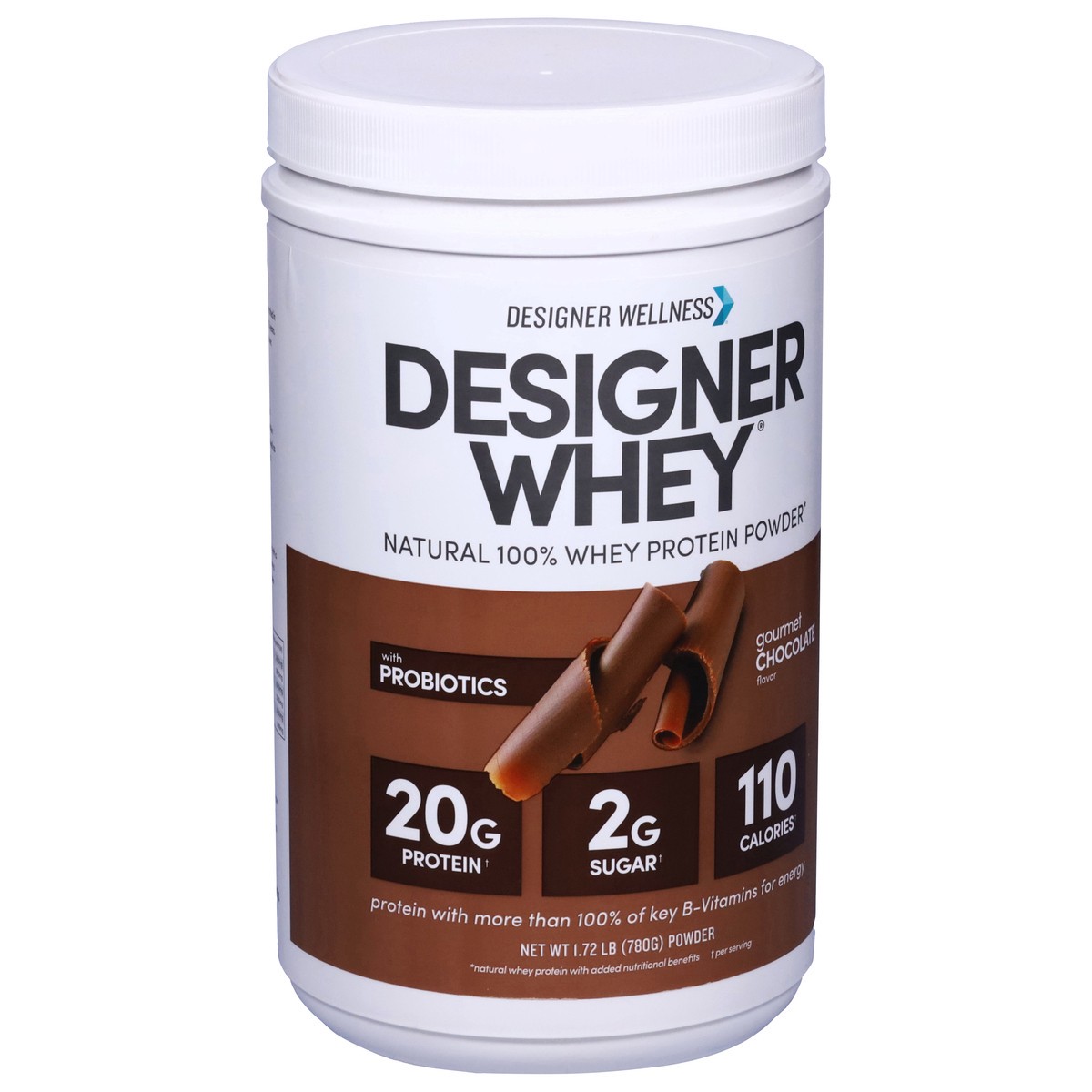 slide 4 of 9, Designer Wellness Designer Whey Gourmet Chocolate Flavor Whey Protein Powder with Probiotics 1.72 lb, 1.7 lb