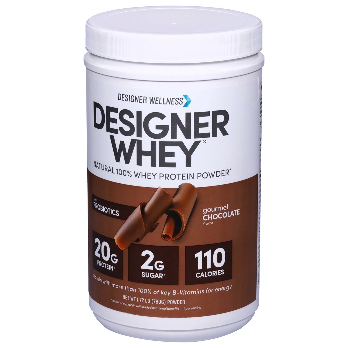 slide 3 of 9, Designer Wellness Designer Whey Gourmet Chocolate Flavor Whey Protein Powder with Probiotics 1.72 lb, 1.7 lb