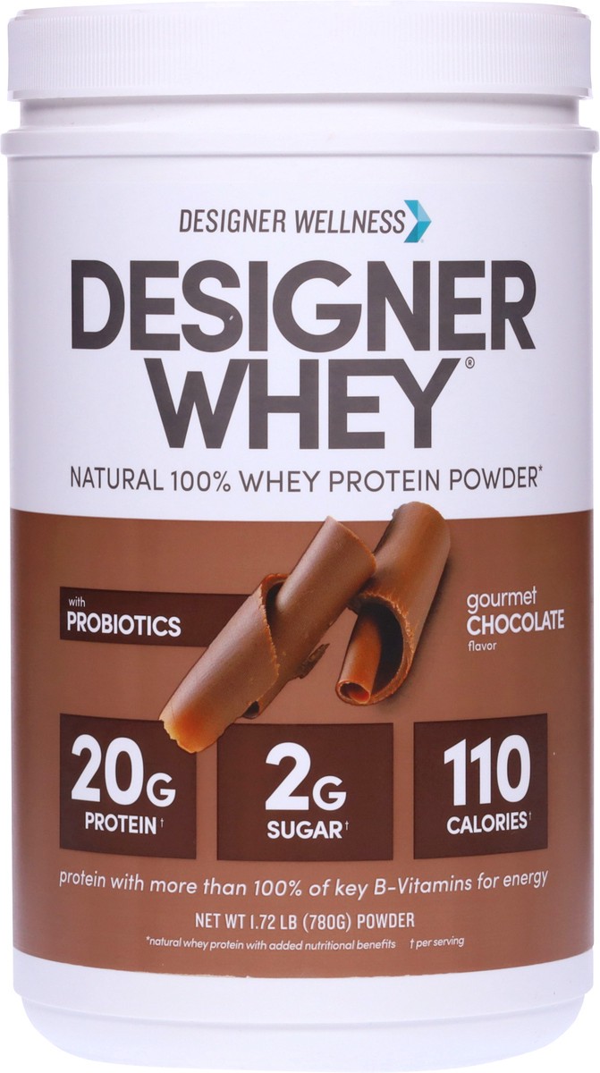 slide 8 of 9, Designer Wellness Designer Whey Gourmet Chocolate Flavor Whey Protein Powder with Probiotics 1.72 lb, 1.7 lb