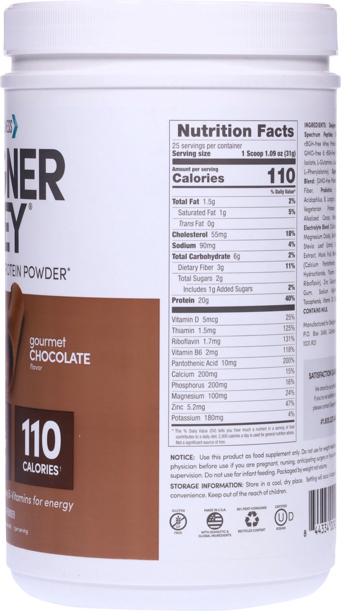 slide 2 of 9, Designer Wellness Designer Whey Gourmet Chocolate Flavor Whey Protein Powder with Probiotics 1.72 lb, 1.7 lb