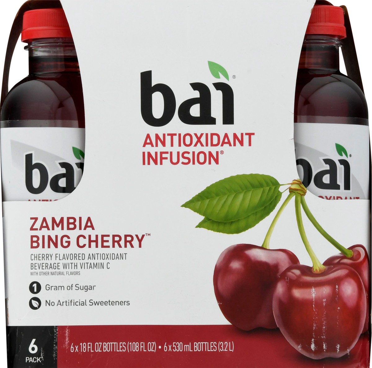 slide 13 of 14, Bai Antioxidant Infusion 6 Pack Zambia Bing Cherry Beverage 6 Bottles 18 fl oz Bottle 6 ea - 108 fl oz, 108 fl oz