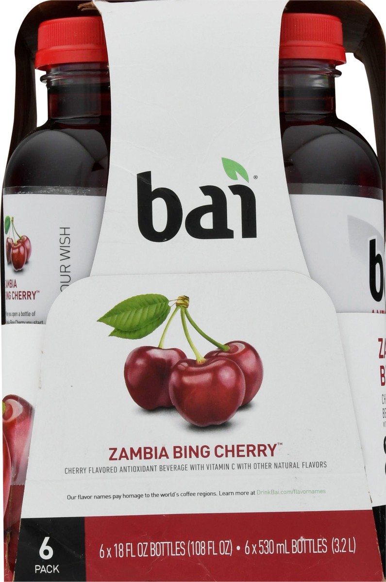 slide 9 of 14, Bai Antioxidant Infusion 6 Pack Zambia Bing Cherry Beverage 6 Bottles 18 fl oz Bottle 6 ea - 108 fl oz, 108 fl oz