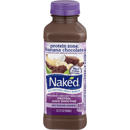 slide 1 of 1, Naked Protein Juice Smoothie, Protein Banana Chocolate, 15.2 oz