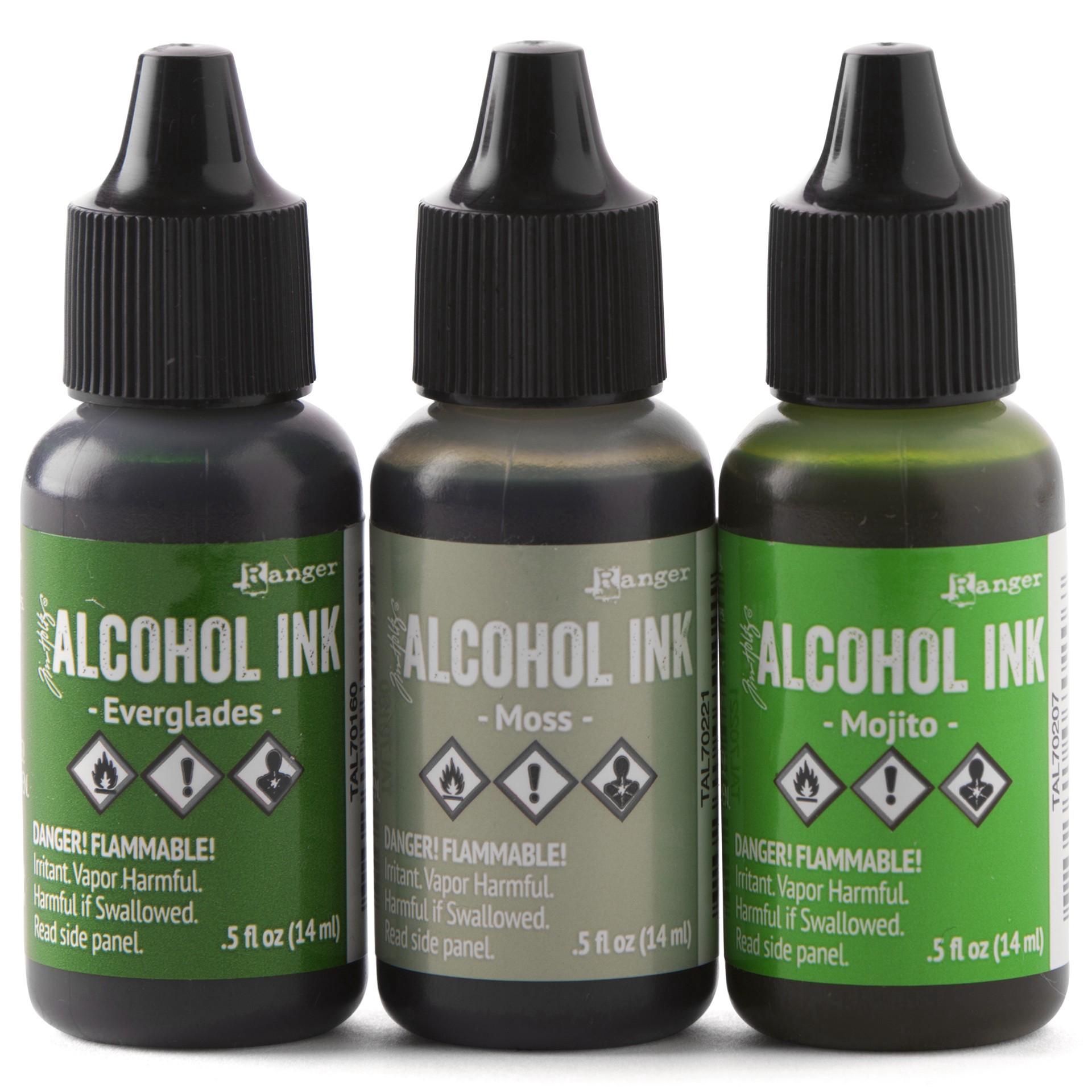 slide 4 of 7, Tim Holtz Mint & Green Spectrum Alcohol Inks, 3ct., 3 ct