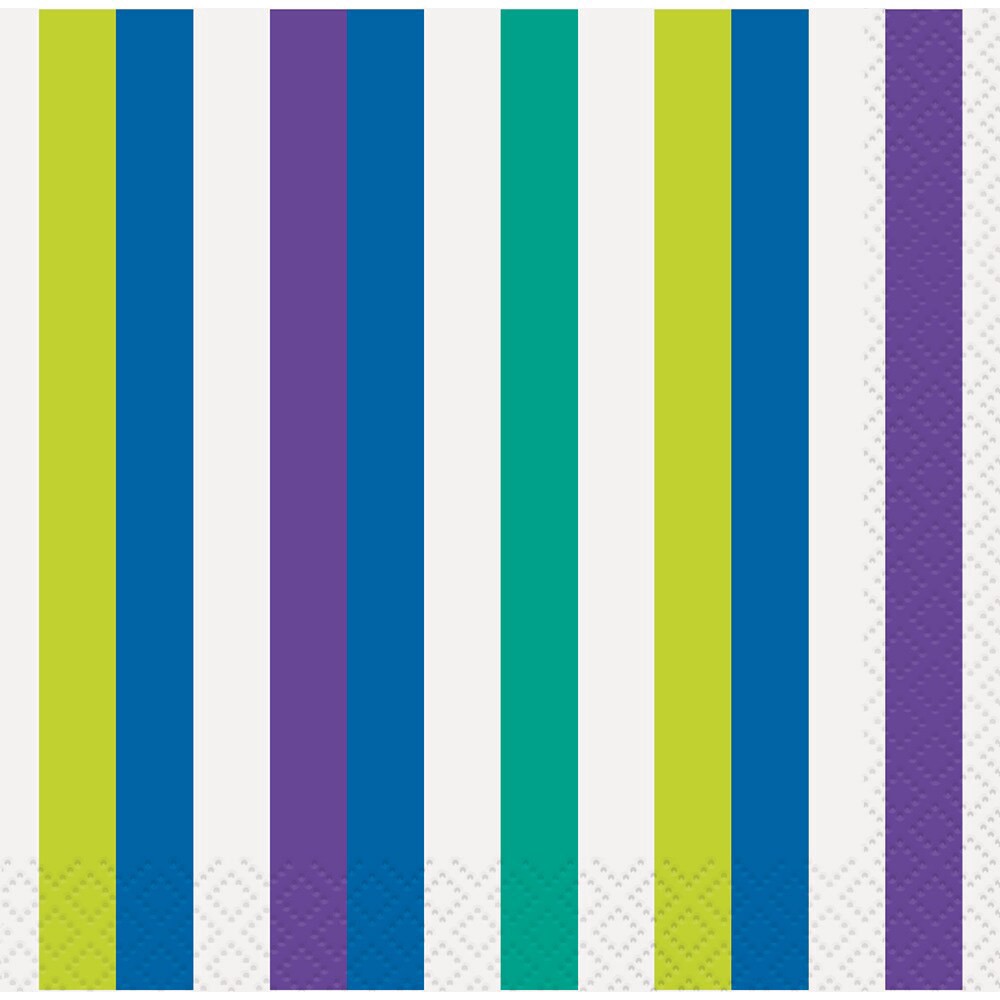 slide 3 of 4, Kroger Entertainment Essentials Beverage Napkins - 24 Pk - Cool Stripes Green, 24 ct