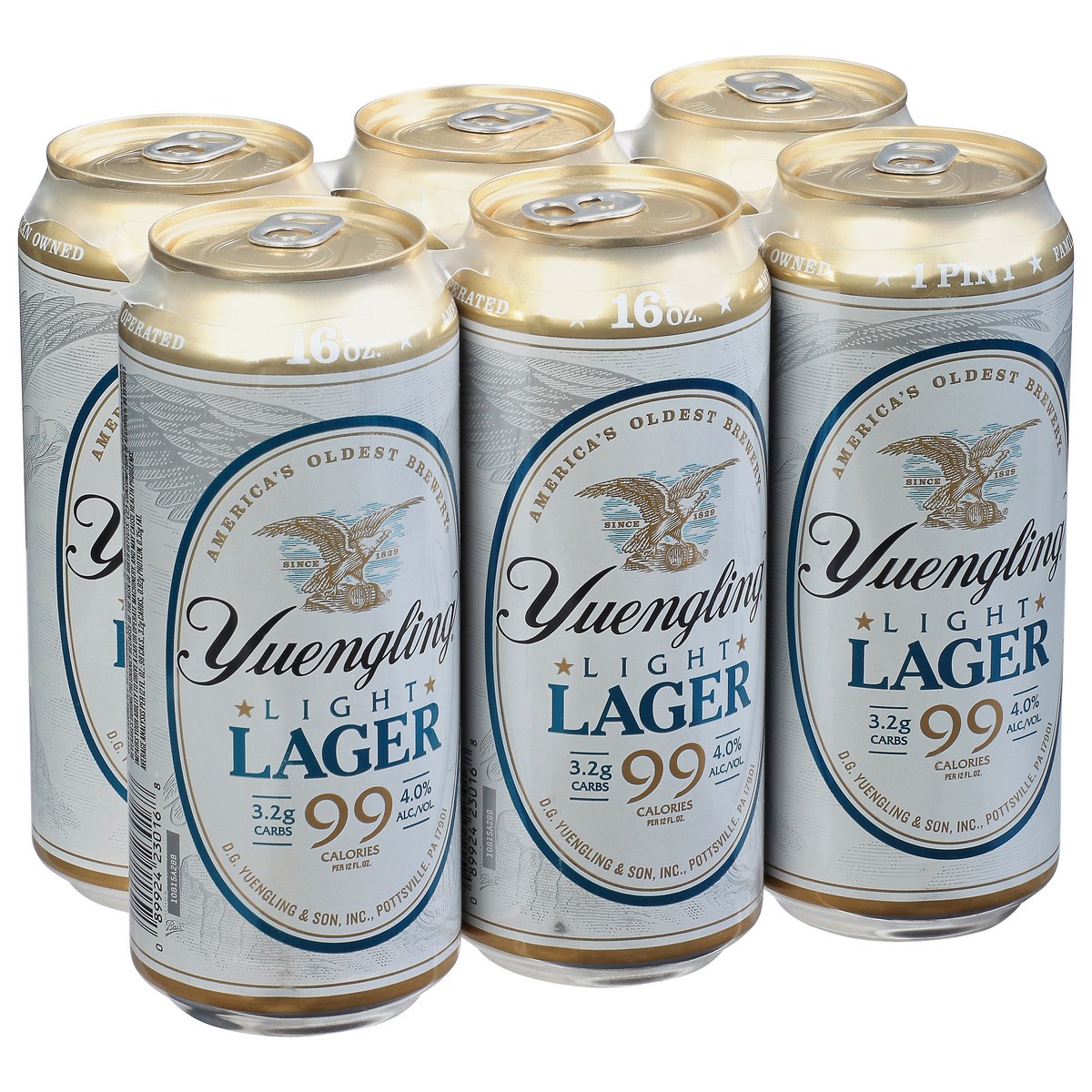 slide 12 of 12, Yuengling Light Lager Beer 6 - 16 fl oz Cans, 6 ct; 16 oz