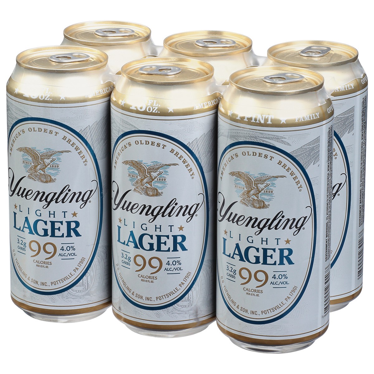 slide 10 of 12, Yuengling Light Lager Beer 6 - 16 fl oz Cans, 6 ct; 16 oz