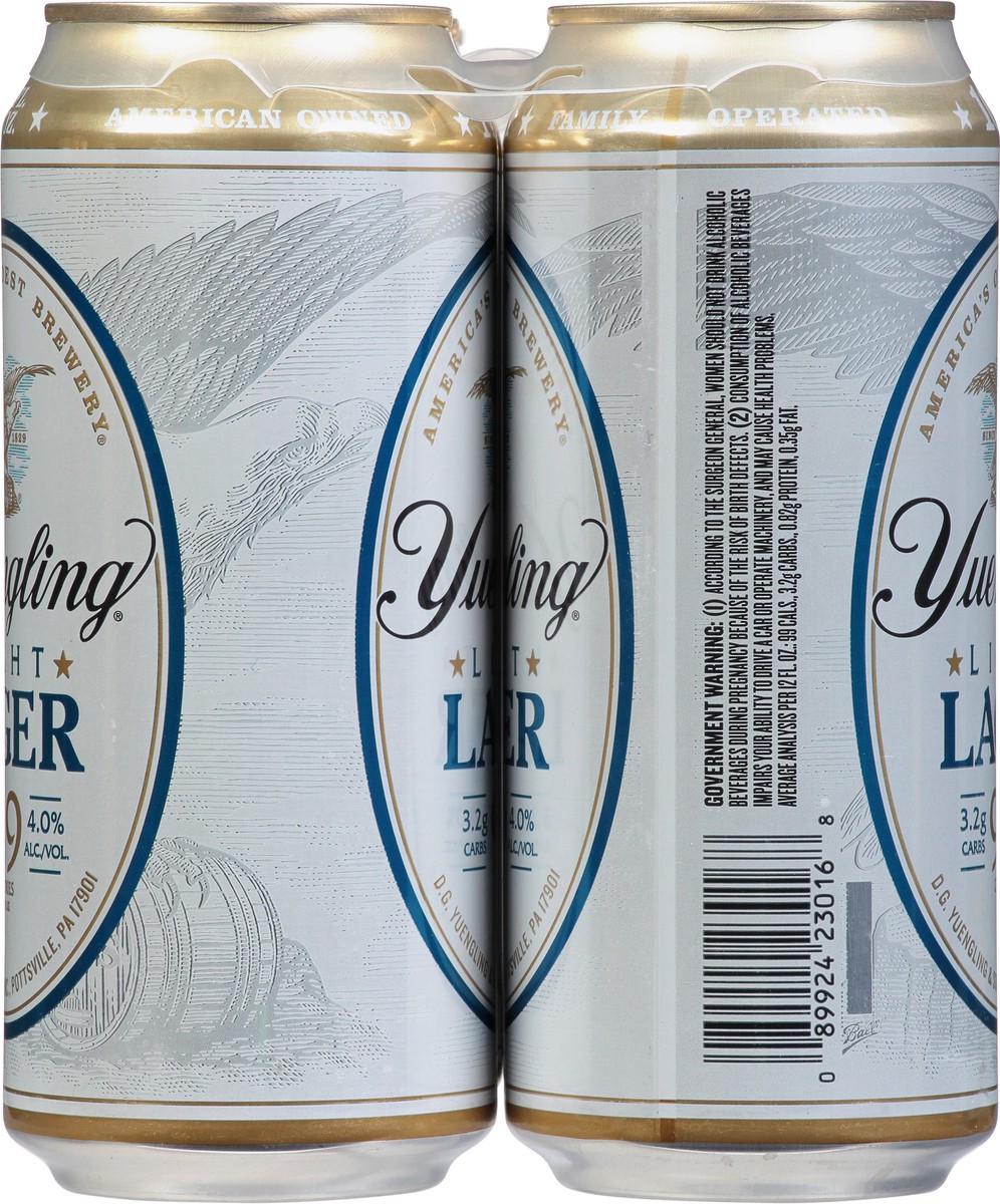 slide 4 of 12, Yuengling Light Lager Beer 6 - 16 fl oz Cans, 6 ct; 16 oz