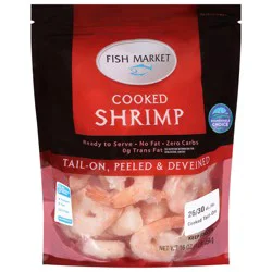 Hy-vee Fish Market Tail-on, Peeled & Deveined Cooked Shrimp