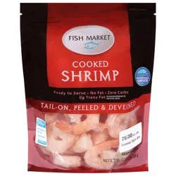 Hy-vee Fish Market Tail-on, Peeled & Deveined Cooked Shrimp