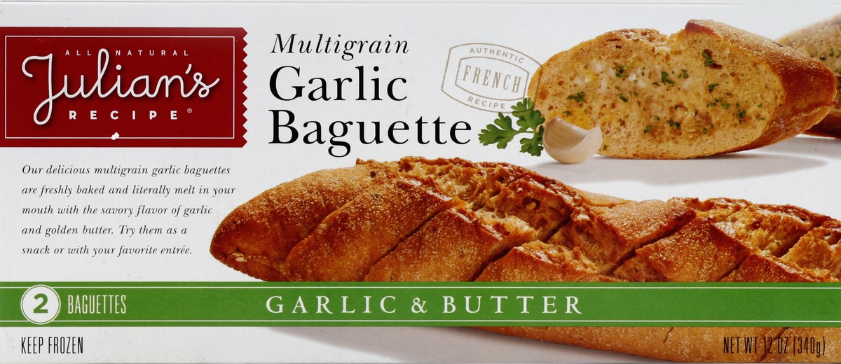 slide 5 of 5, Julian'S Recipe Julian's Butter & Garlic Multigrain Baguette 2 Count, 2 ct